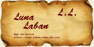 Luna Laban vizit kartica